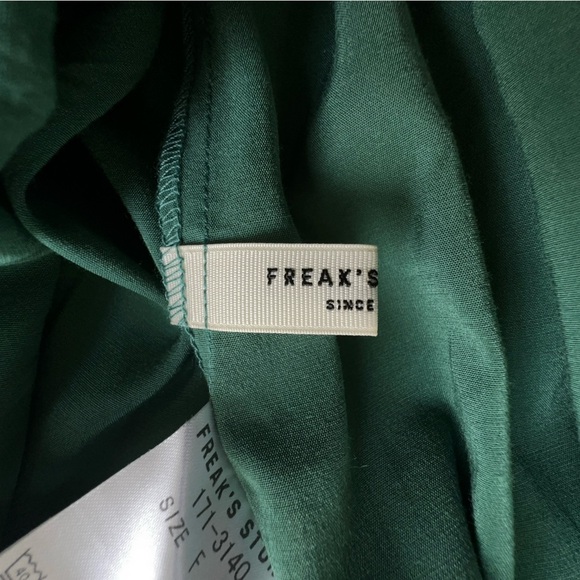 FREAK’S STORE | NWOT BUTTON FRONT PLEATED LONG SLEEVE MIDI DRESS BELTED | ONE SZ - Picture 9 of 9